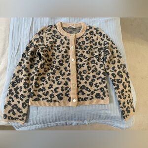 Abercrombie & Fitch Tan and Black Leopard Cardigan
